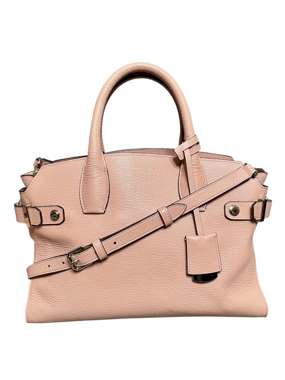 Henri Bendel Soft Pink Leather 3-Way Satchel Handbag Shoulder Crossbody